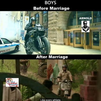 Boys before marriage and after marriage troll memes