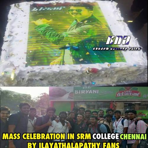 SRM College Vijay Fans Theri Teaser Celebration Pics