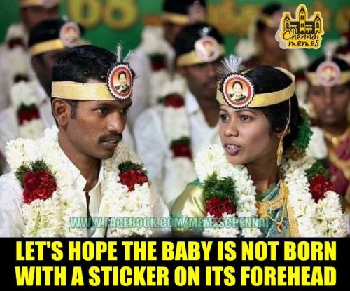 Admk marriage sticker memes and trolls