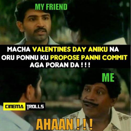 Valentines day tamil memes