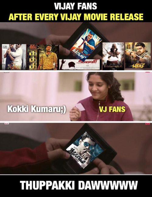 Vijay fans thuppakki daww memes