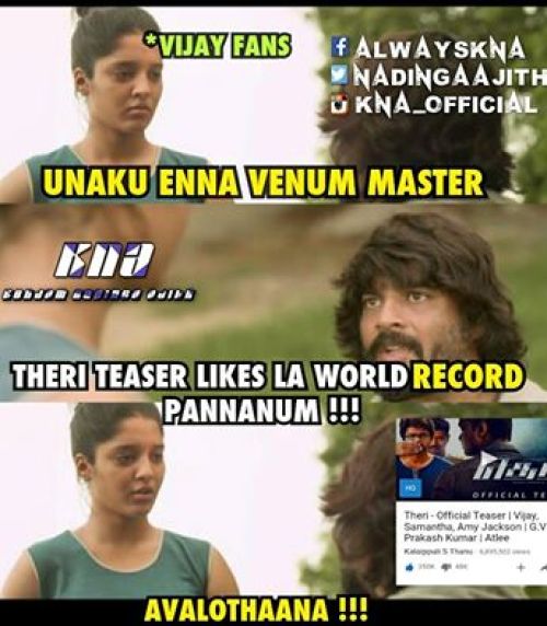 Theri teaser record hits