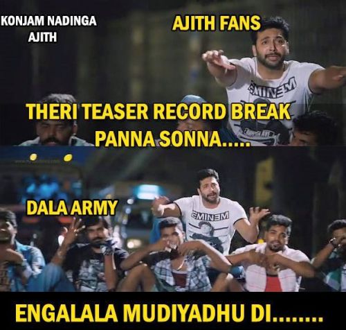 Theri teaser record in youtube