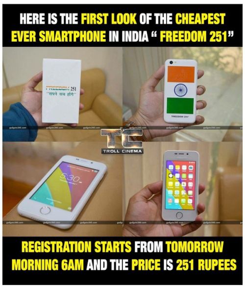 Freedom 251 smart phone memes