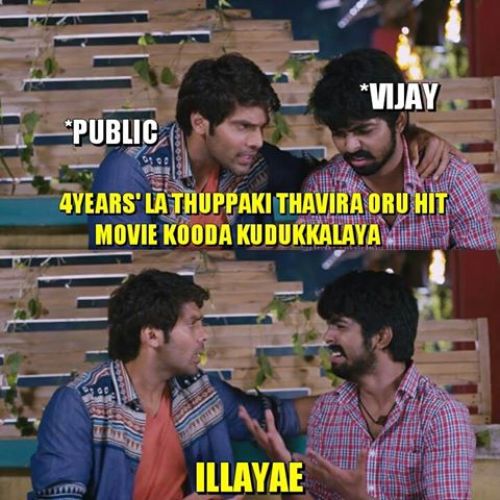 Vijay fans thuppaki memes