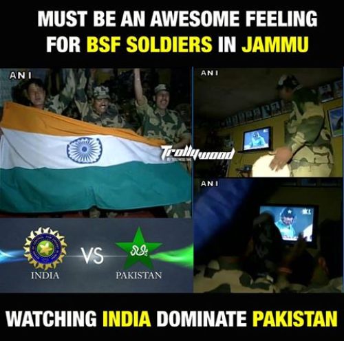 Indian Soldiers Watching India vs Pak Asia Cup Match