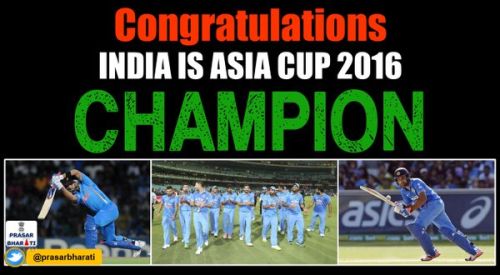 Asia cup 2016 Champions India