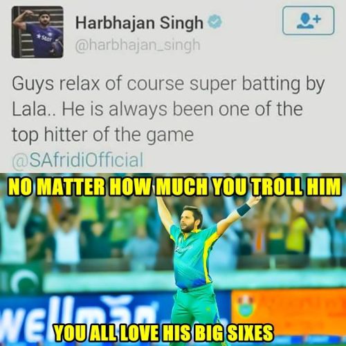Harbhajan praised afridi on twitter after T20 worldcup win against Bangladesh