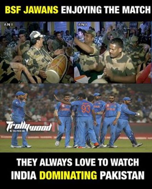 Indian Army Celebrating India vs Pak Match