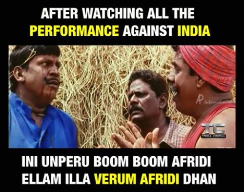 Ind vs Pak WT20 Tamil memes