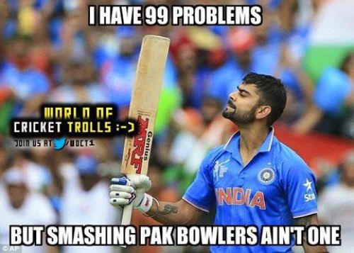 Kohli scored 50 against Pak memes