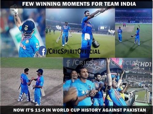 India Worldcup record aginst pakistan