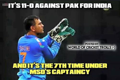 Dhoni captaincy winning records against pakistan