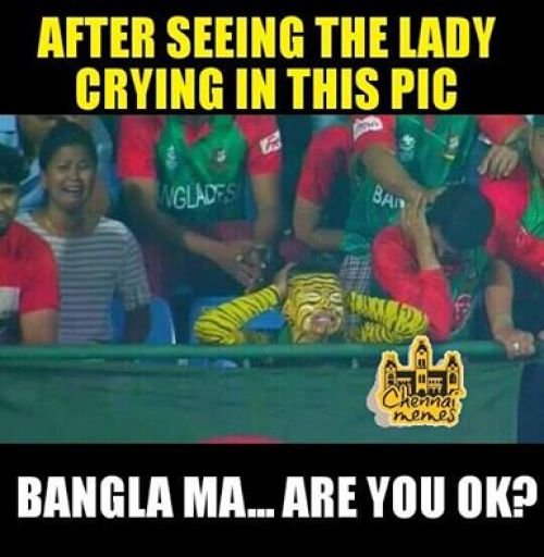 India vs Bangladesh fans crying trolls and memes from T20 Banglore match