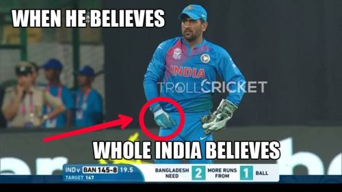 Believe in MS Dhoni Memes