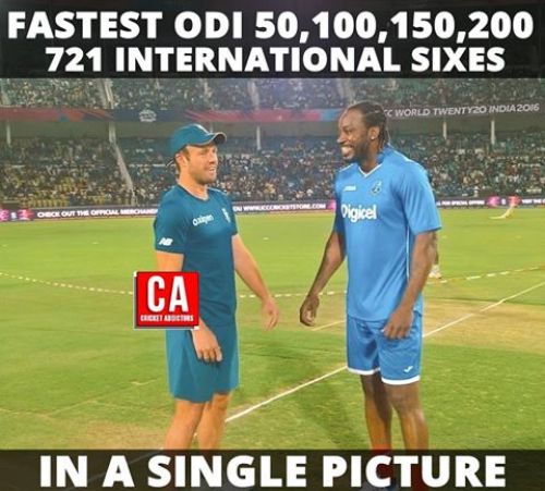 Abd meets gayle during WIvsRSA