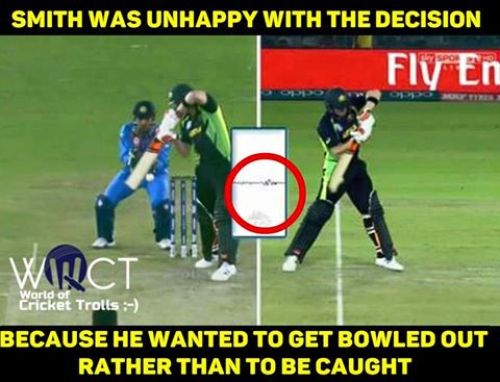 Smith acting dhoni catch troll