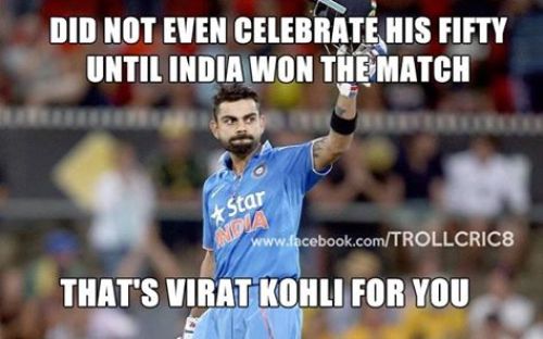 Kohli celebration after winning Aus in Worldcup T20