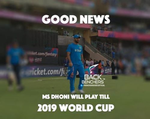 Dhoni play till 2019 worldcup memes