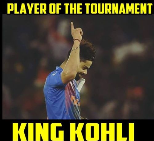 Virat kohli player of the tournament memes