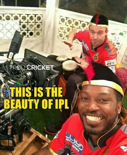 ABD and Gayle RCB Pics