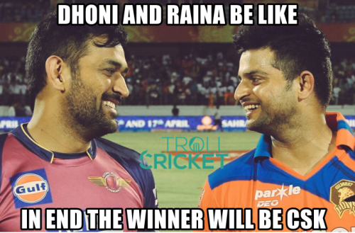 Dhoni vs Raina team IPL Memes