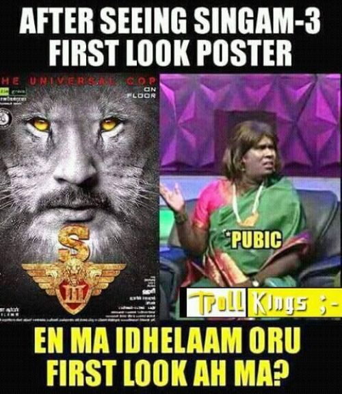 Singam 3 firstlook memes