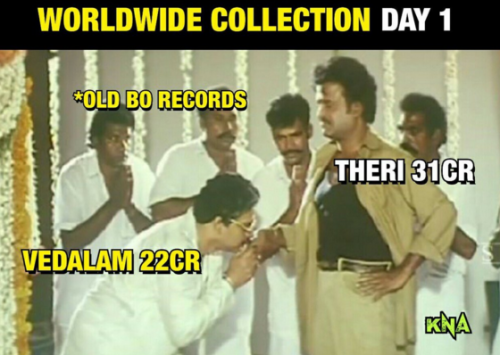 Theri first day collection beats vedalam memes
