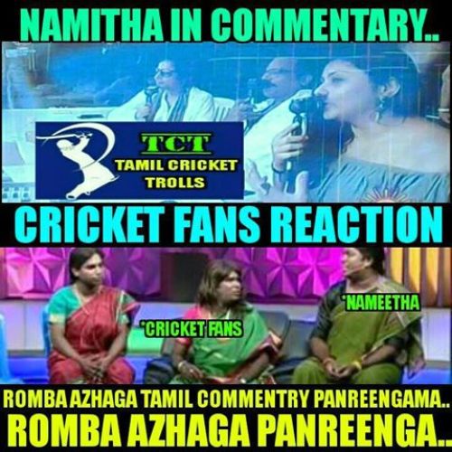 Namitha Commentary Nadigar Sangam Natchathira Cricket