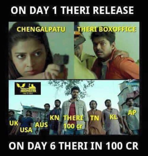 Theri 100 crore collection memes