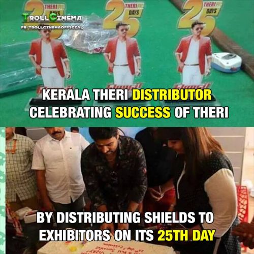 Theri kerala distributor cake cuttting celebration memes