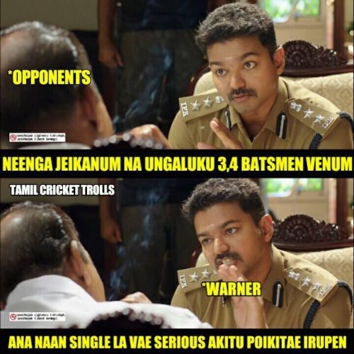 Warner IPL Tamil Memes
