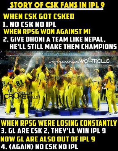 CSK Fans in IPL 2016 Troll Memes