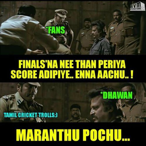 Dhawan tamil memes and trolls