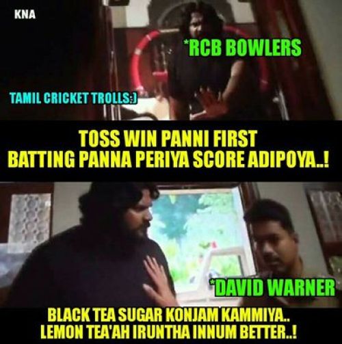 RCB vs SRH IPL 2016 Final Tamil Memes