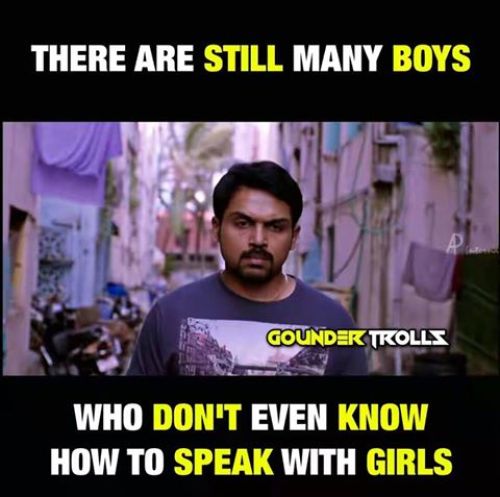 Tamil boys afraid to talk with girls trolls and memes