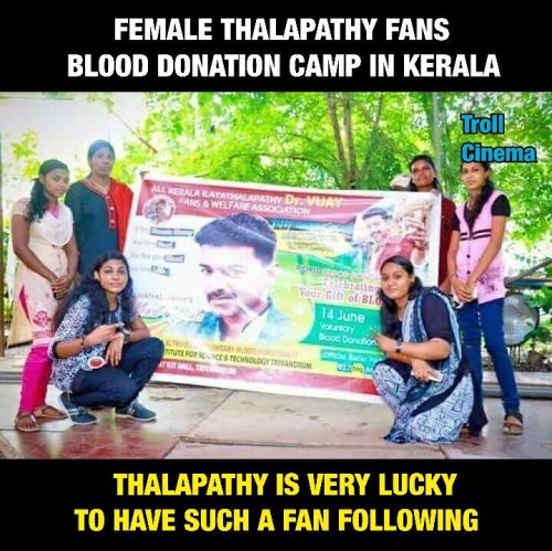 Vijay birthday celebrated by kerala ladies fans