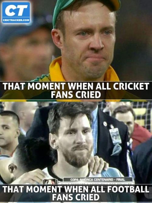 Messi and ABD Crying Photos