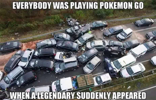 Pokemon go game accident photos
