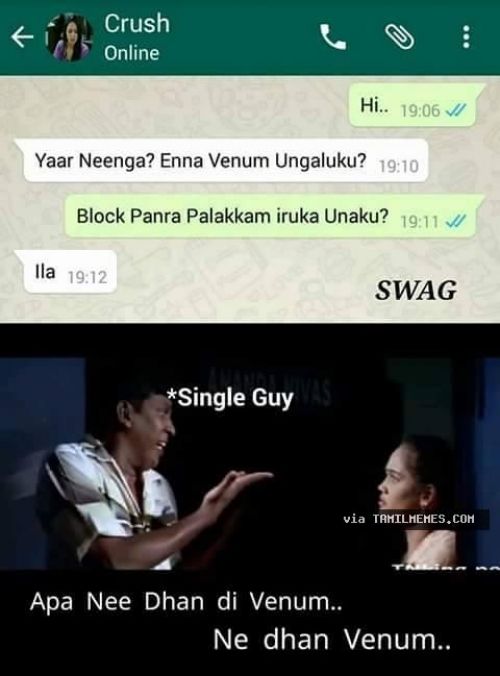 Single boy tamil memes