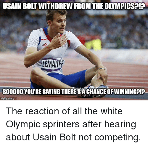 Usain bolt olympics withdraw jokes