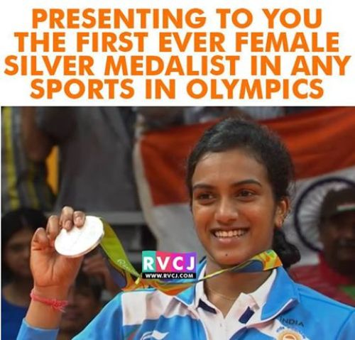 Our Indian PV Sindhu with the medal..
