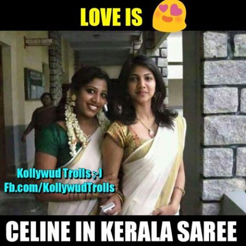 Madonna Sebastian in Kerala Saree Memes