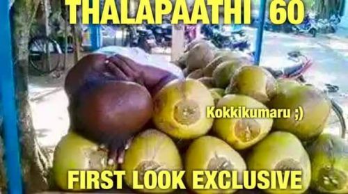 Bald bhairava vijay funny look memes