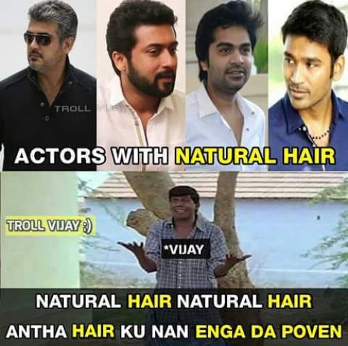 Vijay worst hairstyle bhairava memes