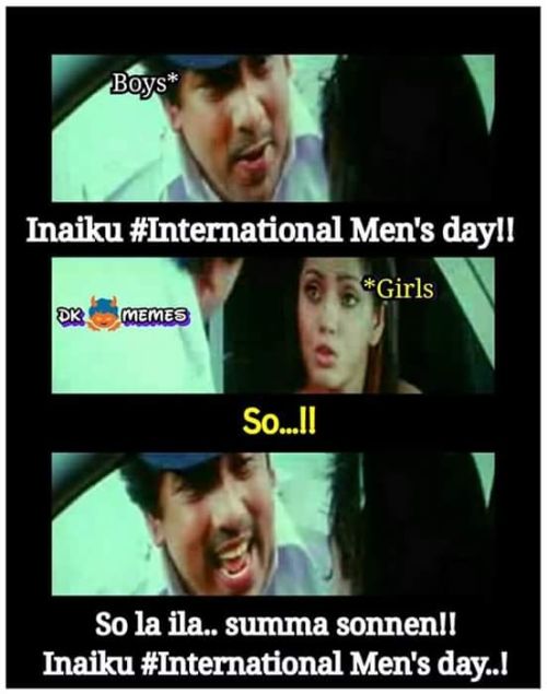Men's day funny tamil memes