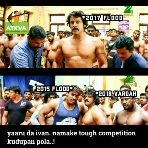 2015 and 2017 Chennai rain memes