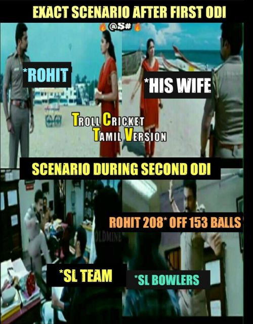 Ind vs Srilanka cricket tamil memes