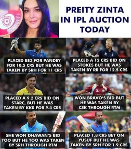 KXIP IPL AUCTION 2018 Memes