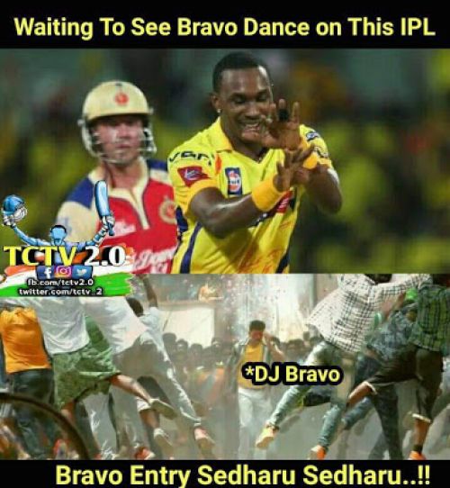 Bravo IPL CSK MEMES